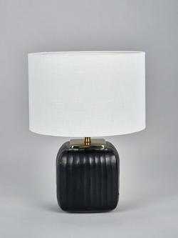 Pacific Anais Cut Glass Table Lamp, Black - view 2, Black