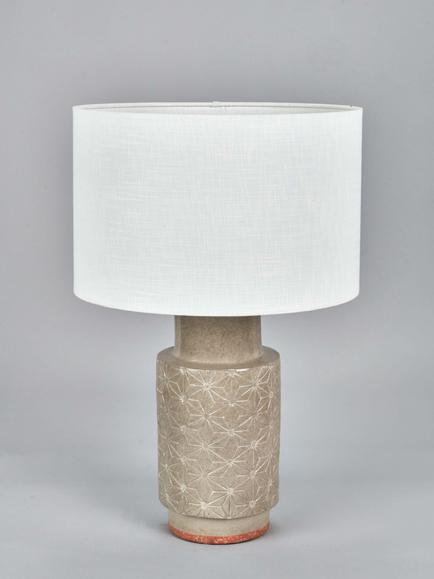 Pacific Sidra Ceramic Table Lamp, Grey - view 2, Natural