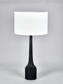 Pacific Marin Black Wooden Table Lamp, Black - view 2, Black