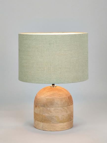 Pacific Nelu Wooden Dome Table Lamp, Natural, Natural