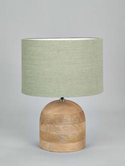 Pacific Nelu Wooden Dome Table Lamp, Natural - view 2, Natural