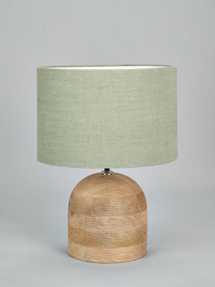 Pacific Nelu Wooden Dome Table Lamp, Natural - view 2, Natural