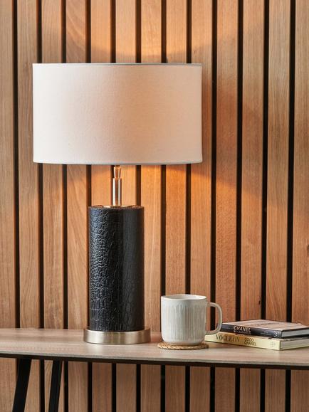Pacific Laurence Cylinder Table Lamp, Black - view 2, Black