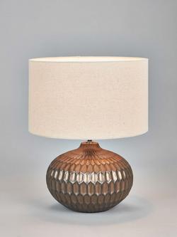 Pacific Cassius Bronze Ceramic Table Lamp, Metallic Brown, Bronze