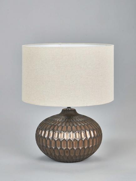 Pacific Cassius Bronze Ceramic Table Lamp, Metallic Brown - view 2, Bronze