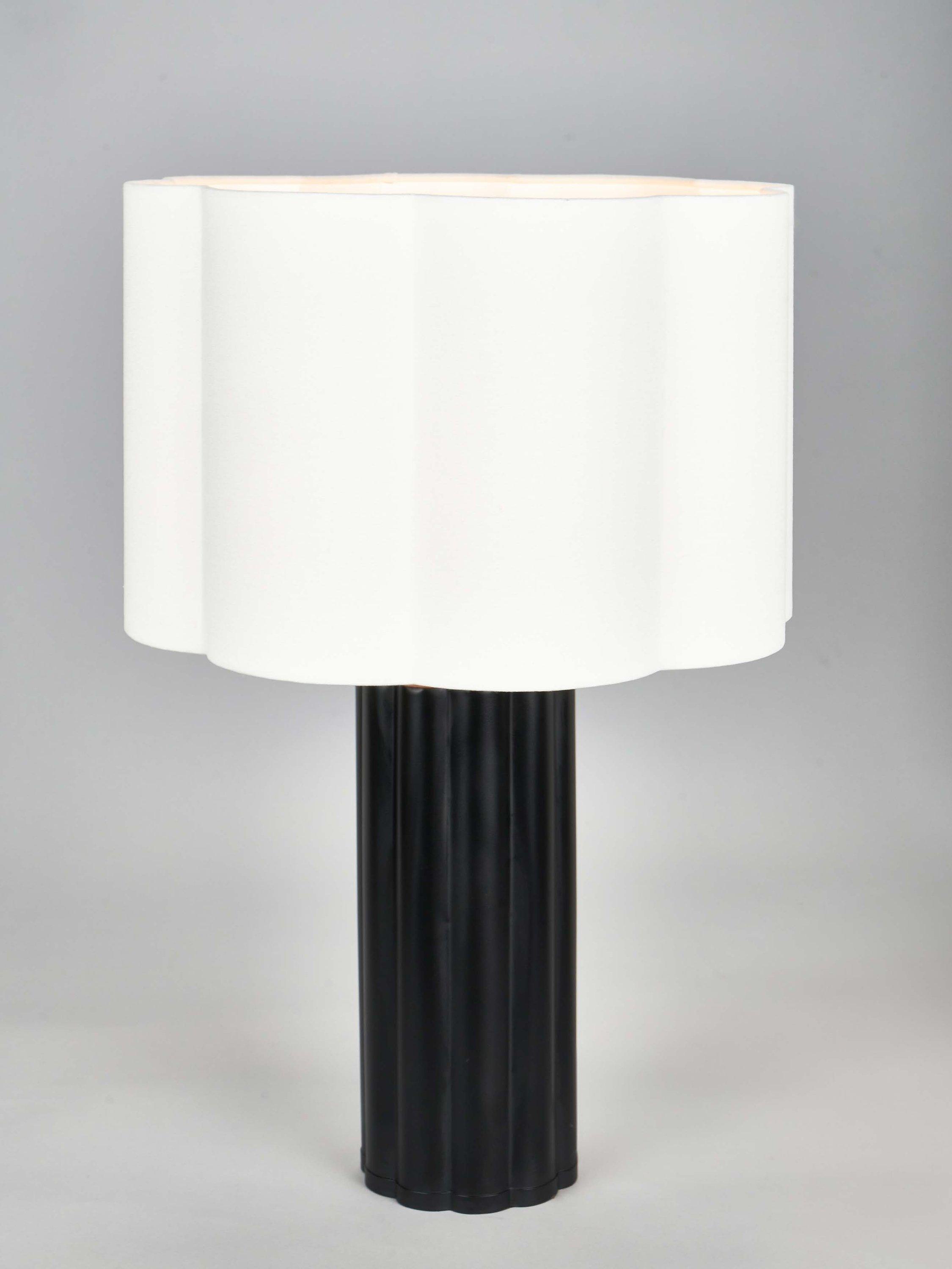 Pacific Petula Scallop Table Lamp, Black