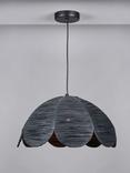 Pacific Petal Black Raffia Pendant Ceiling Light