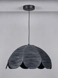 Pacific Petal Black Raffia Pendant Ceiling Light