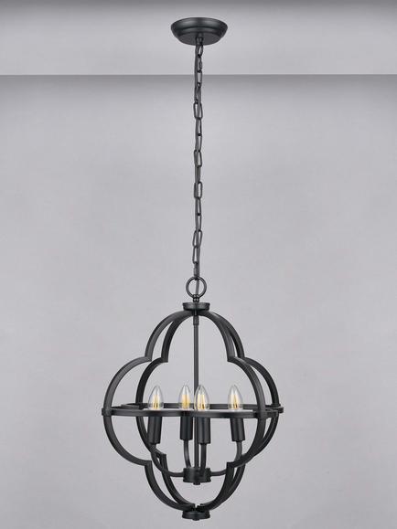 Pacific Amine Nickel Pendant Ceiling Light - view 2, Black