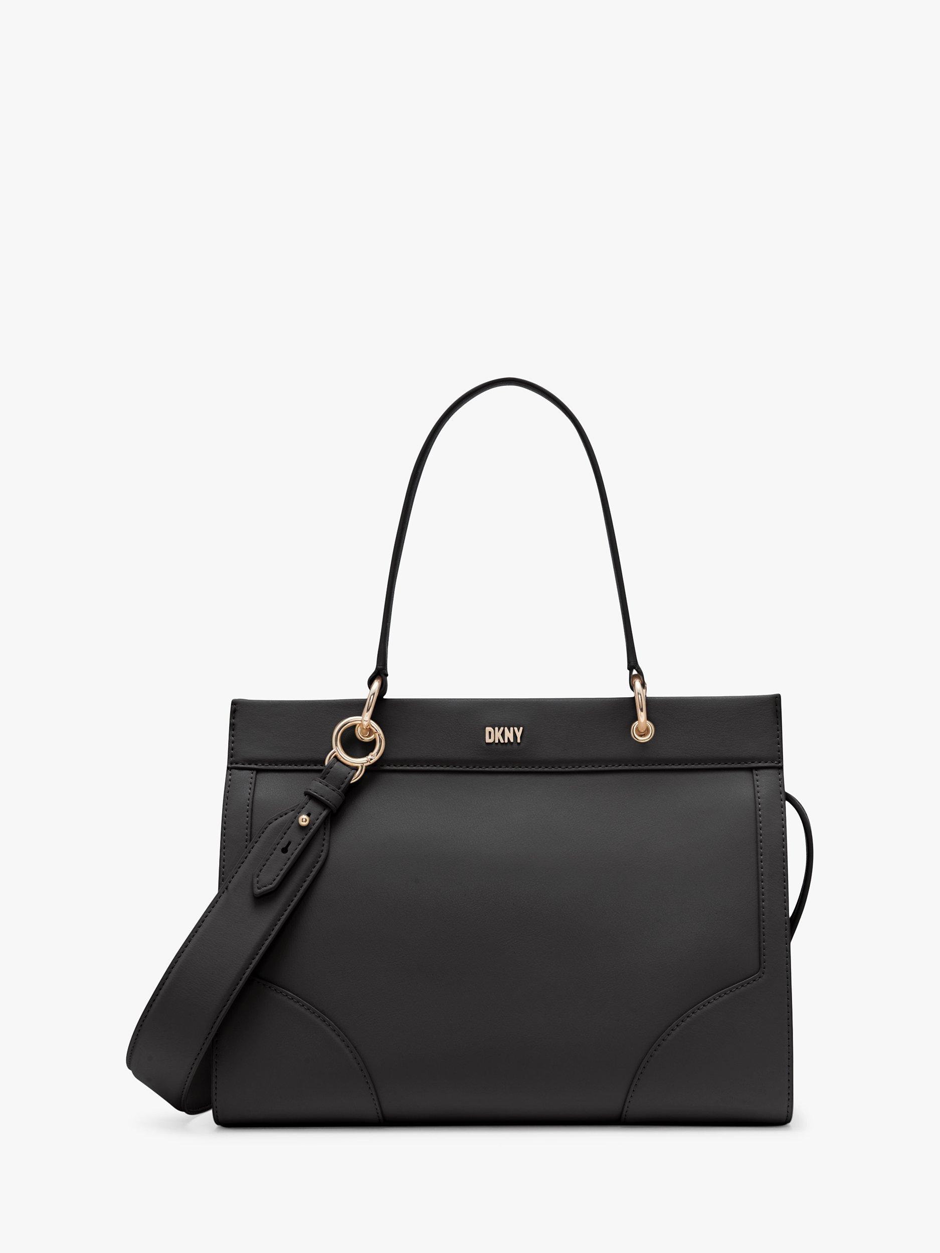 DKNY Gramercy Leather Satchel Bag Black