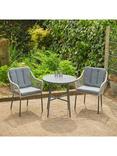 LG Outdoor Bali 2-Seater Garden Bistro Table & Chairs Set, Grey