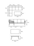 LG Outdoor Sarasota 6-Seater Modular Garden Lounge Set, Natural