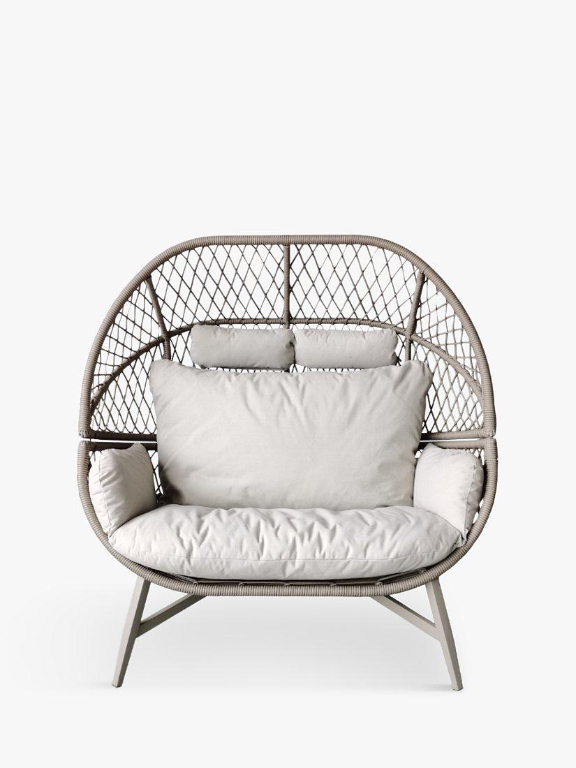 LG Outdoor Sarasota Garden Standing Double Egg Chair, Natural