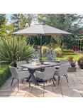 LG Outdoor Java 6-Seater Rectangular Garden Dining Set & Parasol, Grey