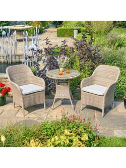 LG Outdoor Monte Carlo 2-Seater Round Garden Bistro Table & Chairs Set - view 2, Sand