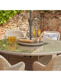 LG Outdoor Monte Carlo 8-Seater Round Garden Dining Table & Chairs Set - view 2, Sand