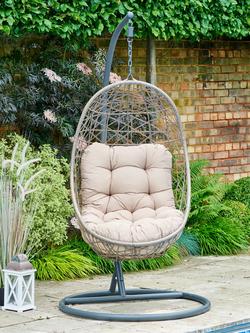 LG Outdoor Monte Carlo Garden Swing Seat Egg Chair - view 2, Sand