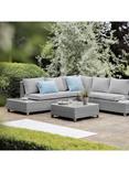 LG Outdoor Monte Carlo 5-Seater Square Garden Table Lounge Set, Stone