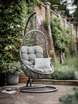LG Outdoor Monte Carlo Garden Swing Seat Egg Chair - view 2, Stone