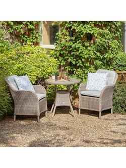 LG Outdoor St Tropez 2-Seater Round Garden Bistro Table & Chairs Set - view 2, Sand