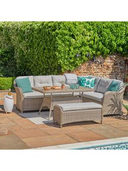 LG Outdoor St Tropez 8-Seater Garden Rectangular Casual Dining Table Set, Sand - view 2, Sand