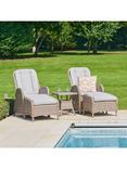 LG Outdoor St Tropez 2-Seater Reclining Garden Chairs with Footstools & Side Table Set