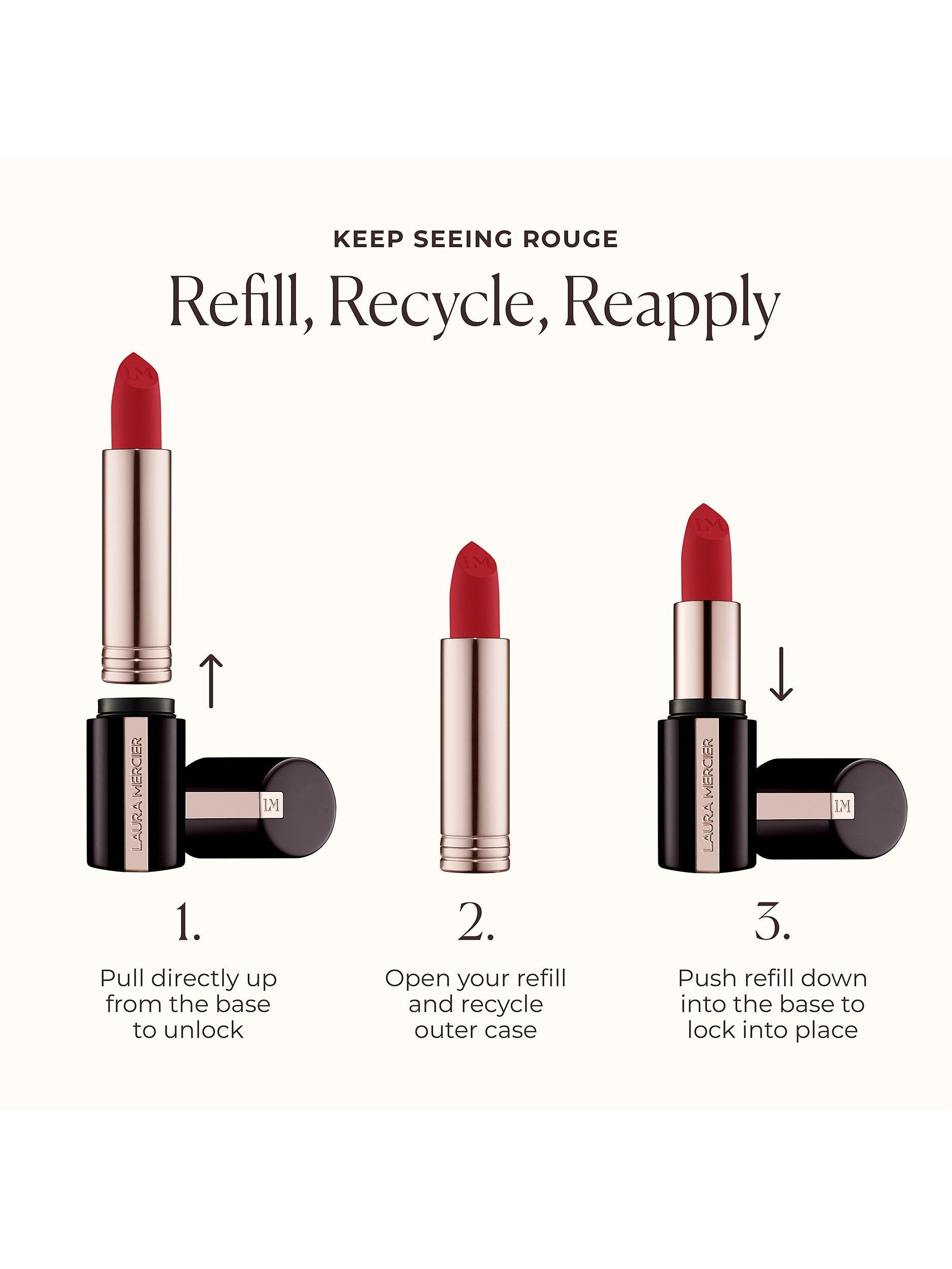 Product image 6 of 6, which shows Laura Mercier Caviar Smoothing Matte Lipstick Refill, 168 Pink Chiffon