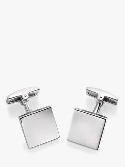 Hoxton London Square Cufflinks, Silver, Silver