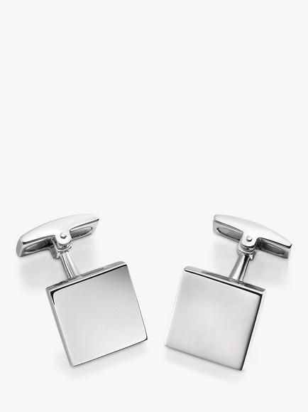 Hoxton London Square Cufflinks, Silver, Silver