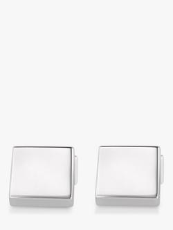 Hoxton London Square Cufflinks, Silver - view 2, Silver
