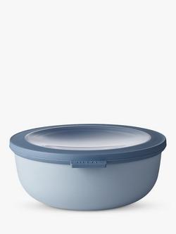 Mepal Cirqula Round Food Storage Bowl, 1.25L, Nordic Blue
