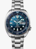 Seiko SRPK01K1 Men's Prospex Great Blue Turtle Scuba PADI Special Edition Bracelet Strap Watch, Blue/Silver