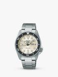 Seiko SRPK31K1 Men's 5 Sports SKX Automatic Bracelet Strap Watch, Cream/Silver