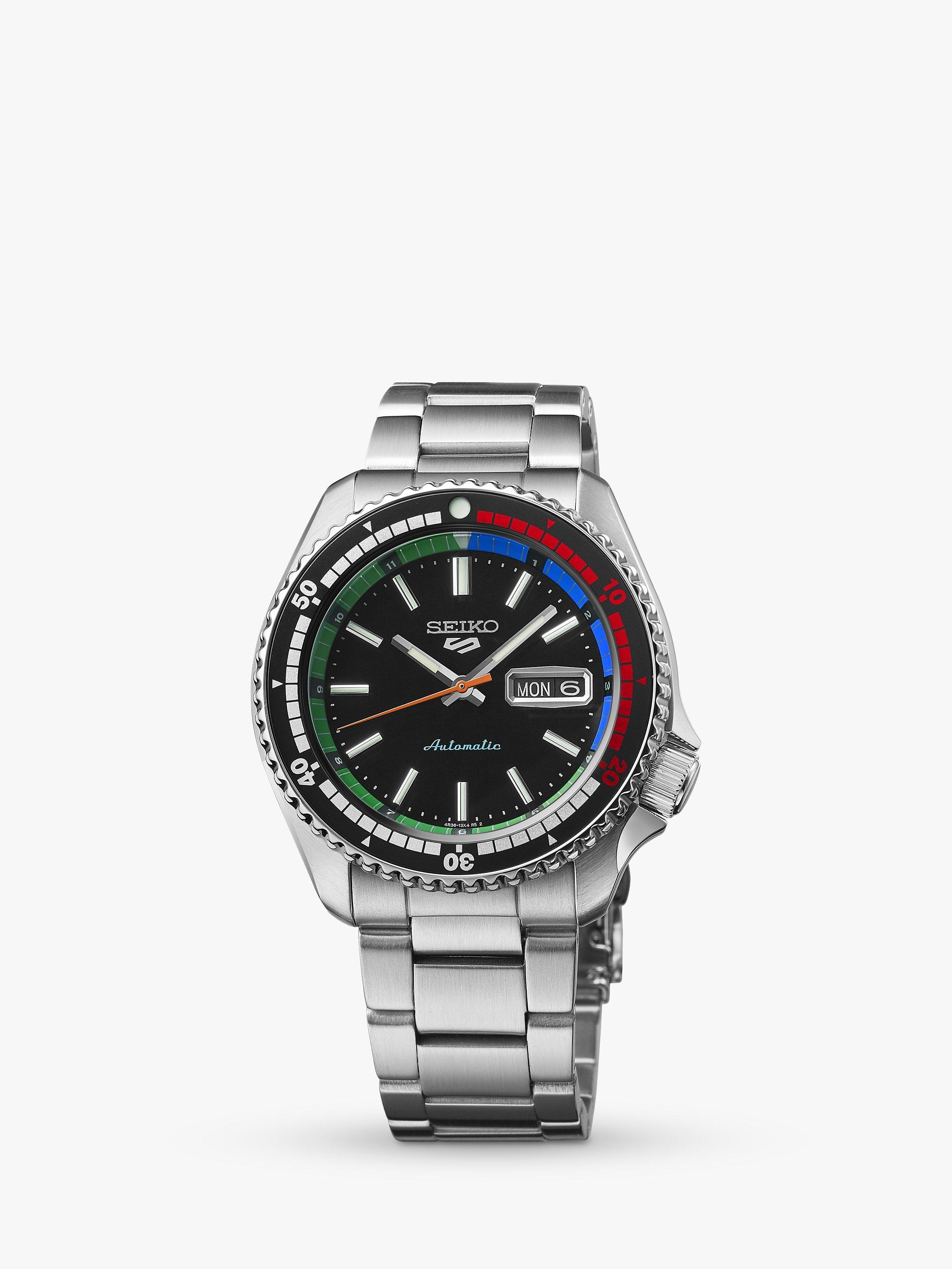 Seiko SRPK13K1 Men s Special Edition New Regatta Timer 5 Sports Retro Colour Collection Bracelet Strap Watch