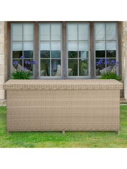 Bramblecrest Chedworth Large Garden Cushion Storage Box, Sandstone - view 2, Sandstone