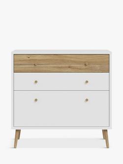 EasyKlix Harllson 3 Drawer Chest - view 2, White/Oak