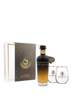 Isle of Wight Distillery Mermaid Spiced Rum Gift Set, 70cl, Multi