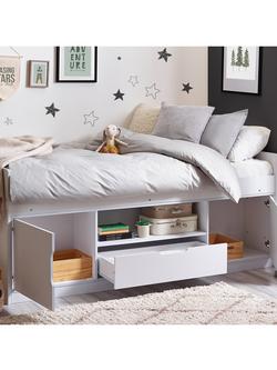 Julian Bowen Atom Low Sleeper Bed Frame, Single, White - view 2, White