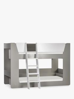 Julian Bowen Parsec Bunk Bed, Single, Taupe/White