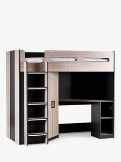 Julian Bowen Hercules High Sleeper Bed Frame, Single, Natural/Anthracite