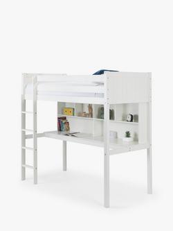 Julian Bowen Titan High Sleeper Bed Frame, Single, Surf White