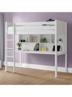 Julian Bowen Titan High Sleeper Bed Frame, Single - view 2, Surf White