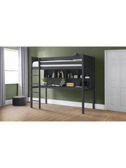 Julian Bowen Titan High Sleeper Bed Frame, Single - view 2, Anthracite