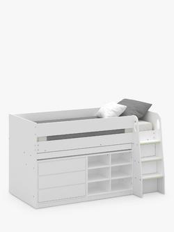 Julian Bowen Vespa Mid Sleeper Bed Frame, Single, White, White