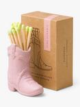 Paddywax Cowboy Boot Match Holder, Mid Pink