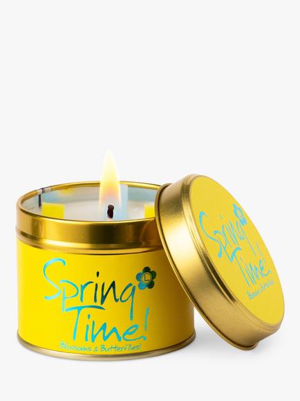 Lily-flame Spring Time Tin Scented Candle, 250g, Yellow