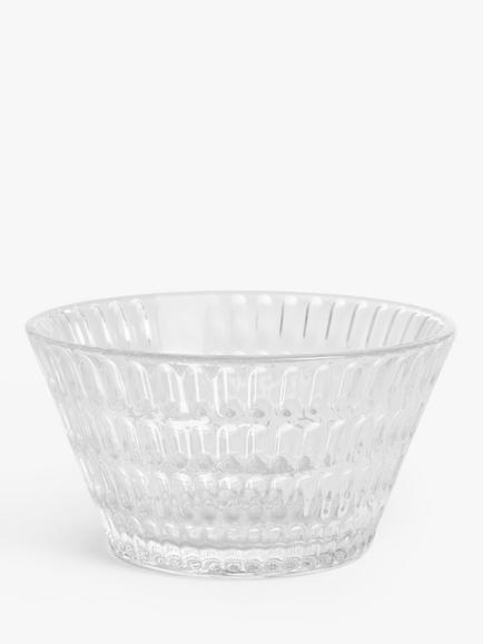 John Lewis Ava Glass Dessert Bowl, 12cm, Clear, Clear