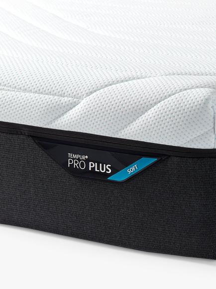 TEMPUR Pro® Plus CoolQuilt Memory Foam Mattress, Soft Tension, Single - view 2, White