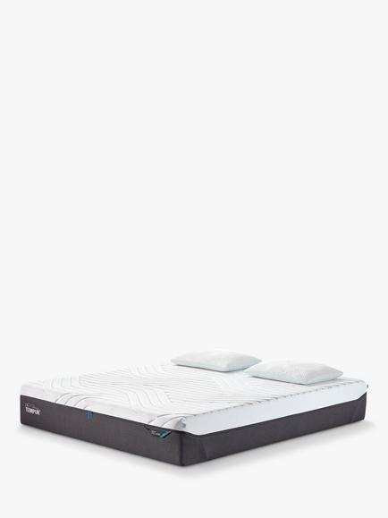TEMPUR Pro® Luxe CoolQuilt Memory Foam Mattress, Soft Tension, Small Double, White