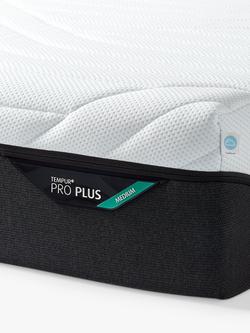 TEMPUR Pro® Plus CoolQuilt Memory Foam Mattress, Medium Tension, Double - view 2, White